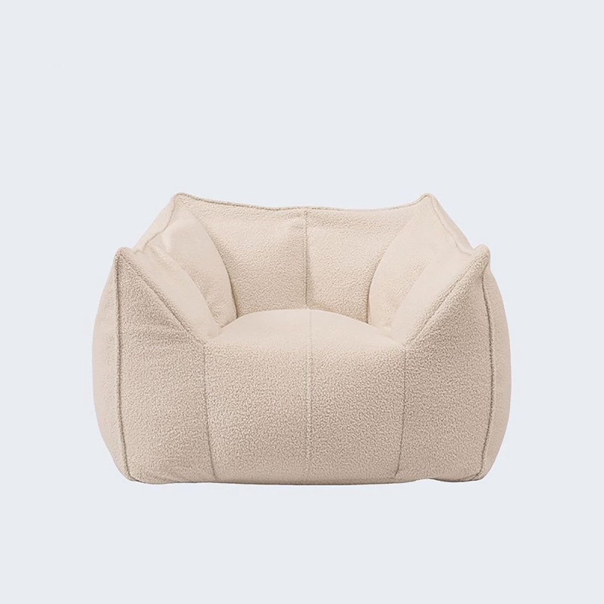 Zitzak met schuim - Luie stoel - Comfortabel loungen - Schuim met hoge dichtheid - Twin formaat - Beige