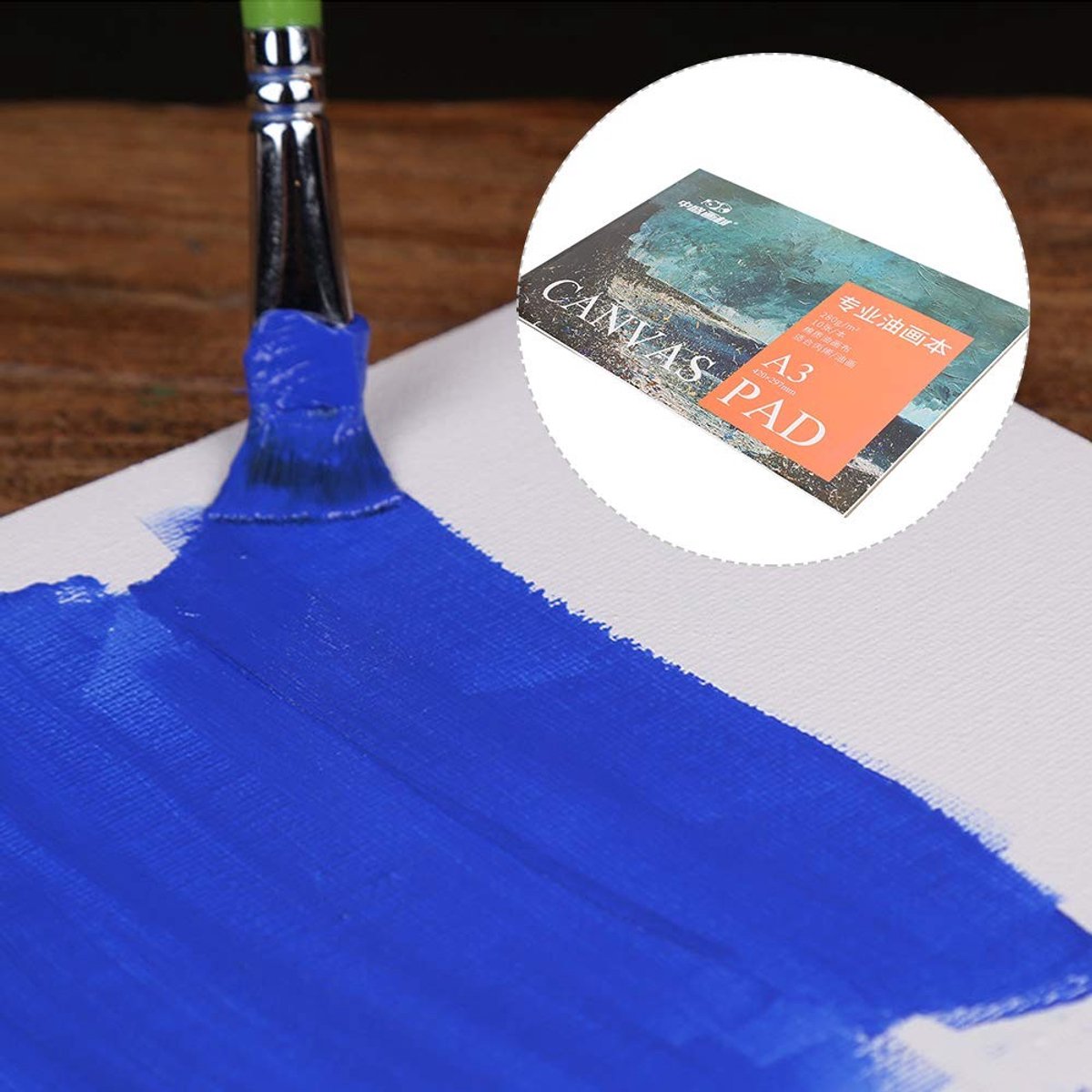 Dailygoods- Olieverfpapier A3 - Katoenen Canvas Pad - Professionele Accessoires - 420x297mm - Geschikt voor Olieverf/Acrylverf - Flexibel en Hoogwaardige Hardheid - Schilderpapier