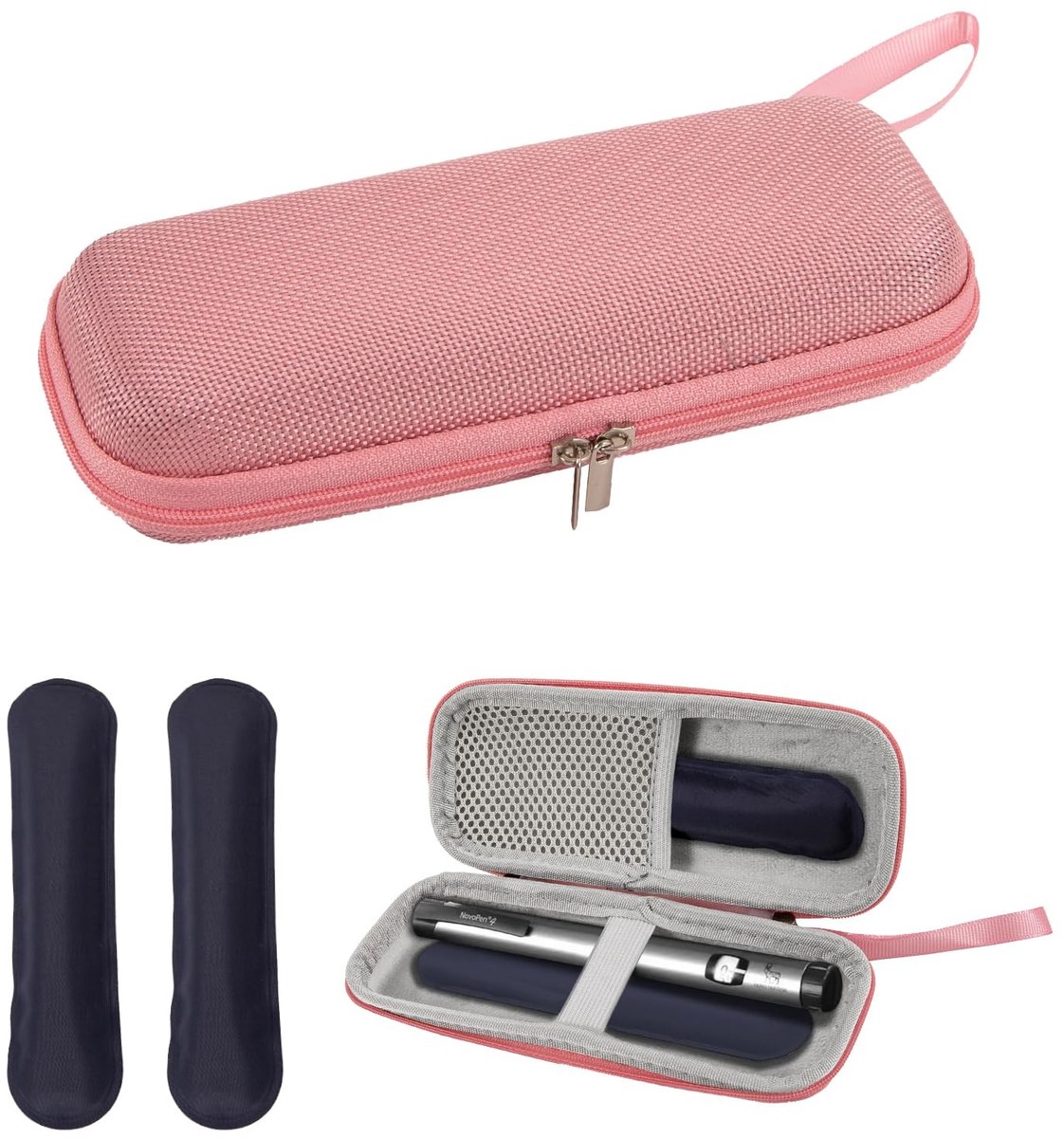 Dailygoods- Insuline Koeltas met 2 Koelaccu's - Diabetes Tas - Medicijn Koeltasje voor op Reis - Geïsoleerde Tas - Diabetici Accessoires - TSA-goedgekeurd - Medicijnkoeltas