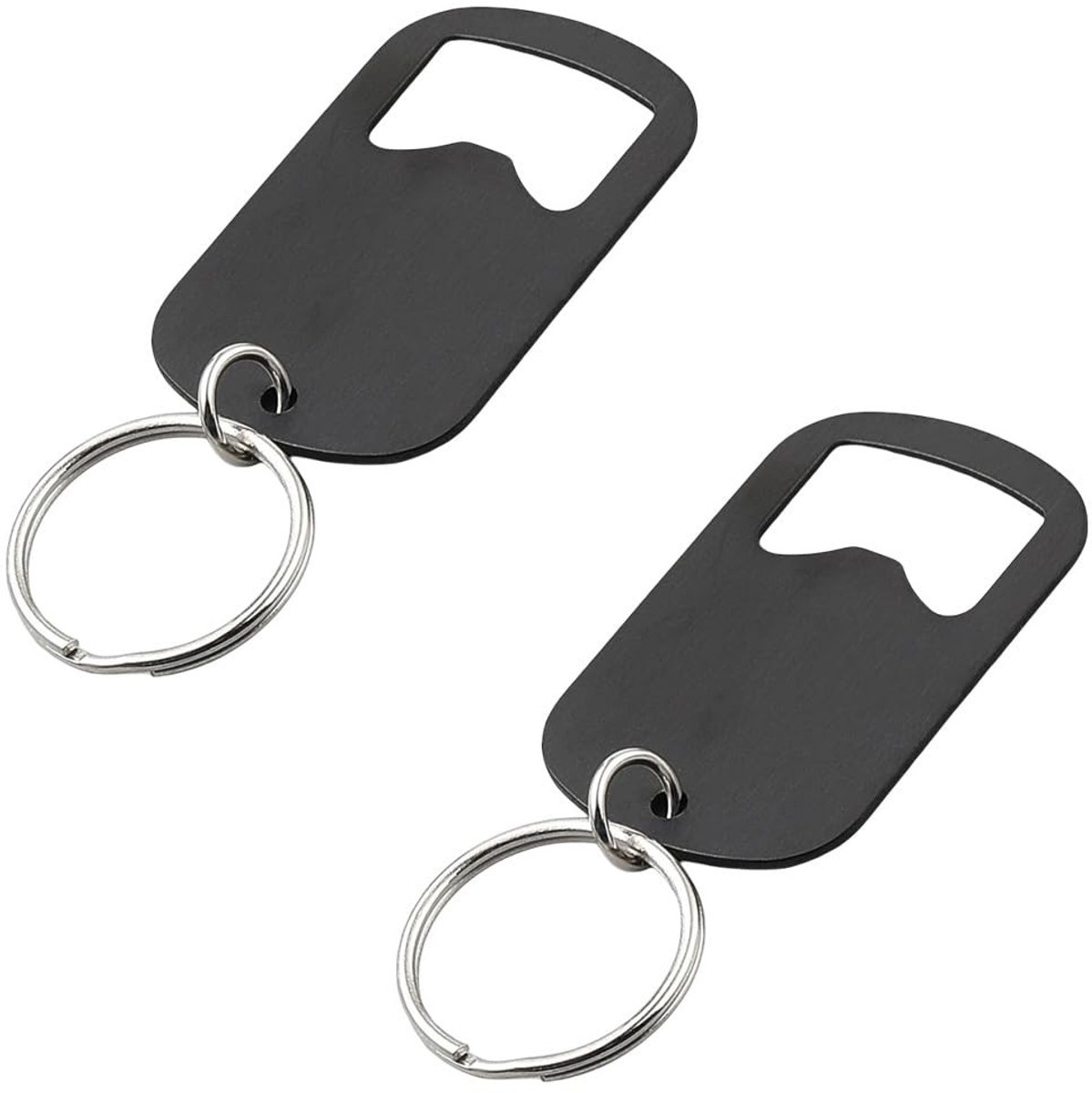 Dailygoods - Set van 2 Draagbare Roestvrijstalen Flesopeners Sleutelhangers