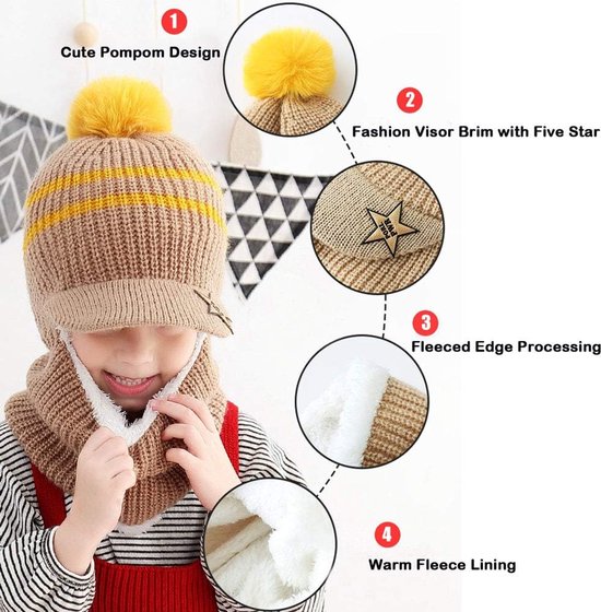 Baby Wintermuts - Kinder Sjaal - Buiten Spelen - 3-in-1 Ontwerp - 1-5 Jaar - Grijs — afbeelding 5