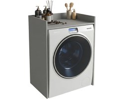 Wasmachine Kast Ombouw - Wasmachine Meubel Opbergkast - Badkamer Organisatie - Geluiddempend 18mm Materiaal - 66x97x62 cm - Palladium Grijs