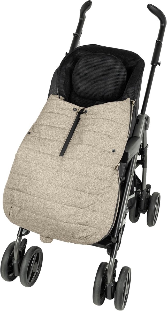 Overgangsvoetenzak - Kinderwagen zak - Comfortabel reizen - Traagschuim hoofdsteun - Universeel - Beige — afbeelding 4