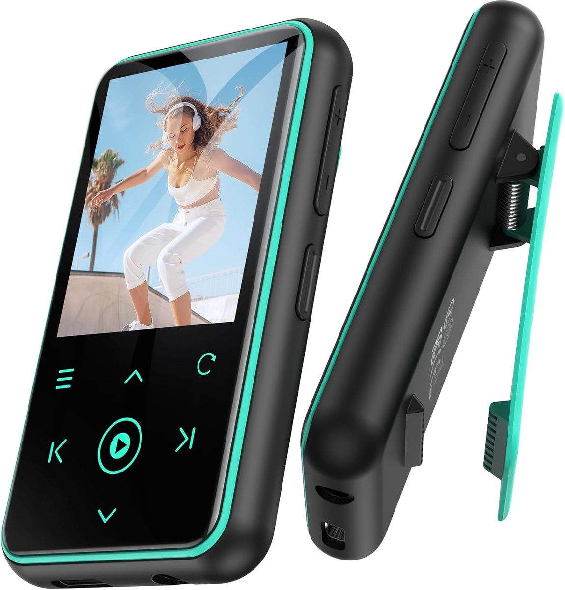Draagbare Muziekspeler - MP3 Speler - Sporten en Reizen - Bluetooth 5.3 Clip Ontwerp - 64GB Intern Geheugen - Blauw
