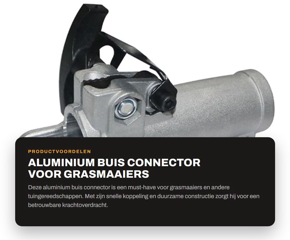 Dailygoods - Aluminium Buis Connector voor Grasmaaiers en Tuingereedschap