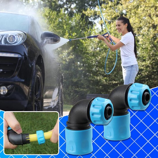 Efficiënte Connector Ontwerp Set van Twee Elleboog Snelkoppelingen - Perfect Geschikt Voor Het Optimaliseren Van Uw Voor Tuinieren & Auto Care Routine - Tuinaccessoires & Snelkoppelingen van Merkloos	 — afbeelding 5