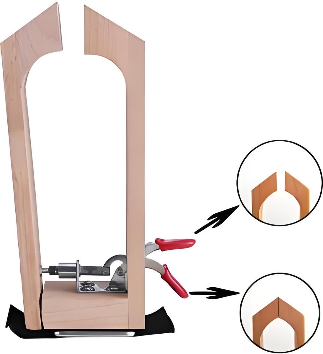 Dailygoods- Leerbewerkingsgereedschap Beukenhout - Borgclip - Houtgereedschap - Naaien - Stiksels - Duurzaam en stevig - Klem