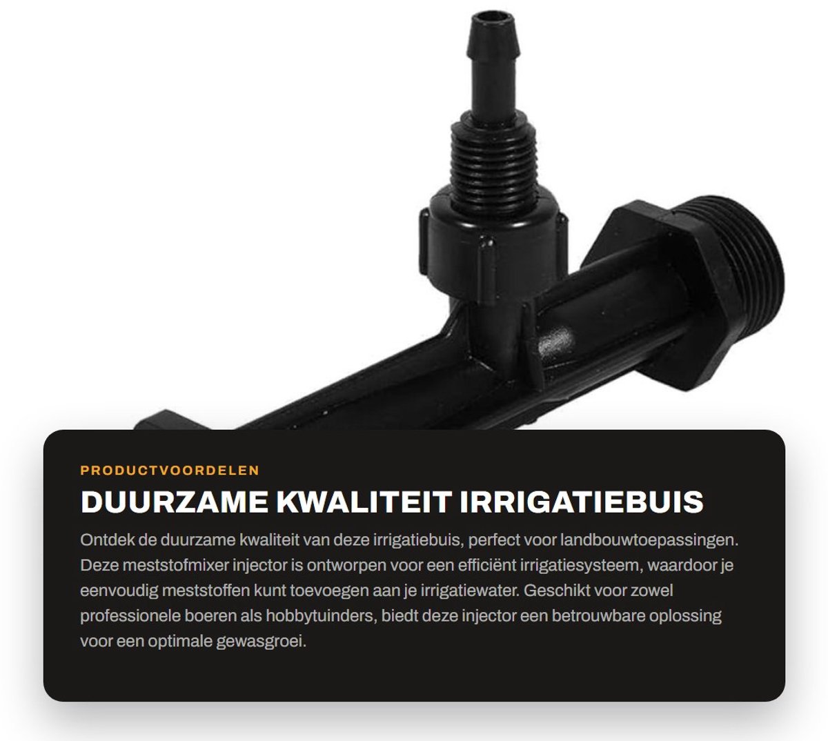 Dailygoods- Irrigatiebuis Duurzaam POM Kunststof - Meststofmixer - Injector - Landbouwgereedschap - Irrigatiesysteem - Vacuümfunctie - Meststofinjector