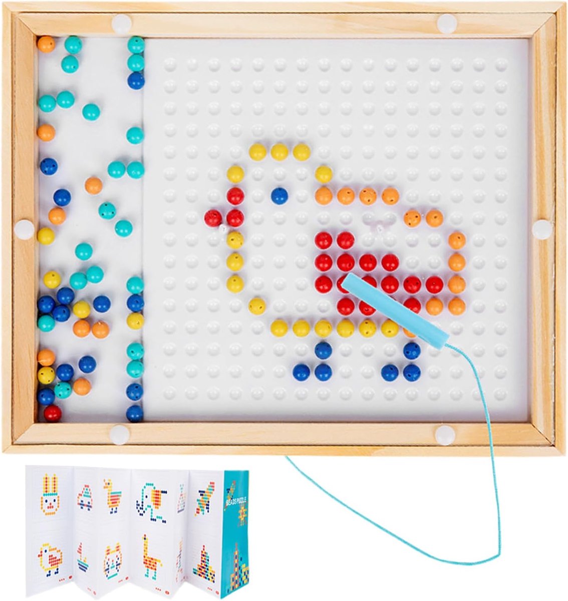 Magneet Stippen Bord - Tekentablet Doodle - Creatief Leren - Botsbestendig Frame - 26.7 cm - Bruin