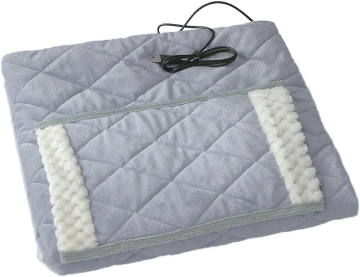 Verwarmde Auto Deken - Elektrische Reisdeken - Comfort Tijdens Reizen - Intelligente Temperatuurregeling - 60 x 80 cm - Grijs