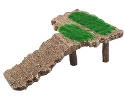 Schildpadden Zonneplateau - Rustplek Aquarium - Reptielen Verzorgen - Antislip Klimontwerp - 20x7x7 cm - Natuurlijk