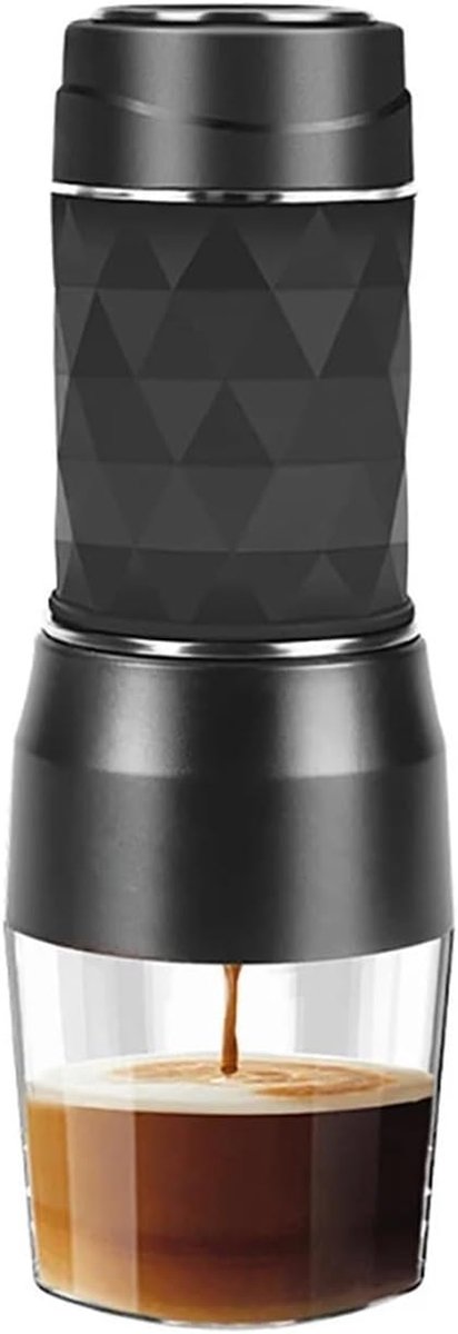 Draagbare Koffiemaker - Espresso Maker - Reizen Kamperen - Handmatige Persing - 100 Milliliter - Zwart