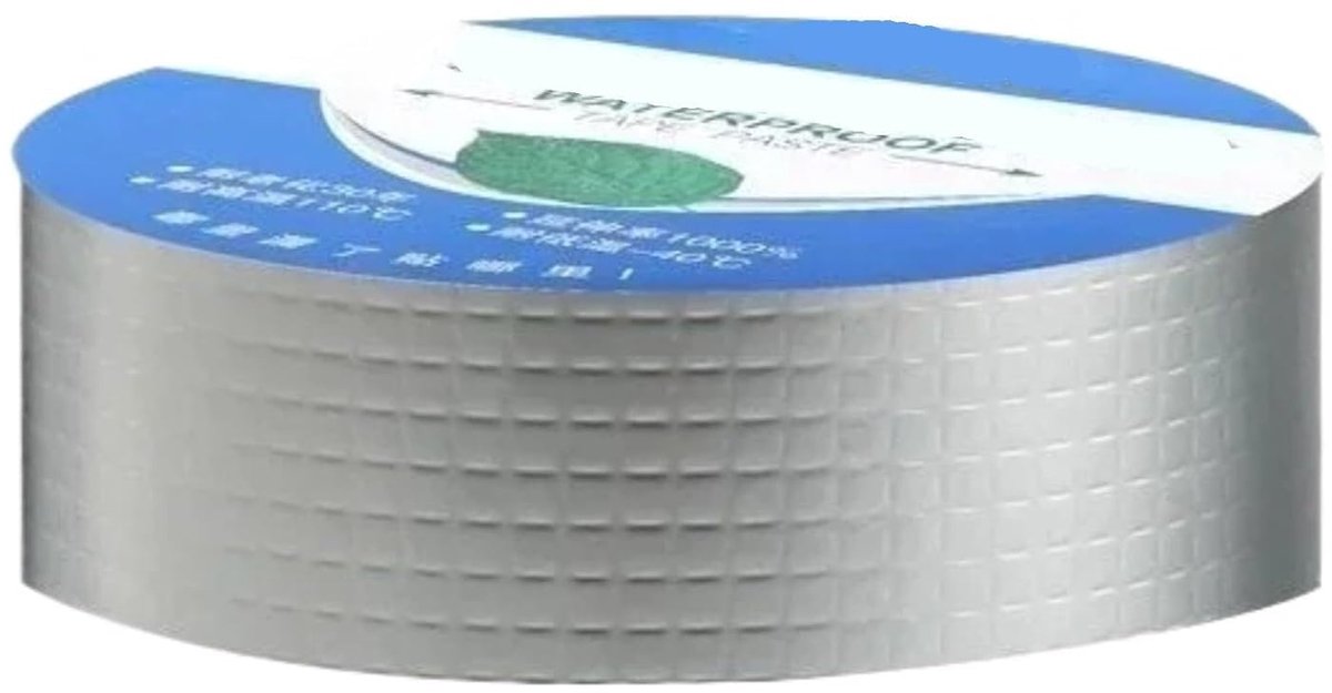 Butylafdichtingstape - Aluminiumfolie tape - Lekkages Dichten - Waterdicht en UV-bestendig - 5cm X 10m - Zilver