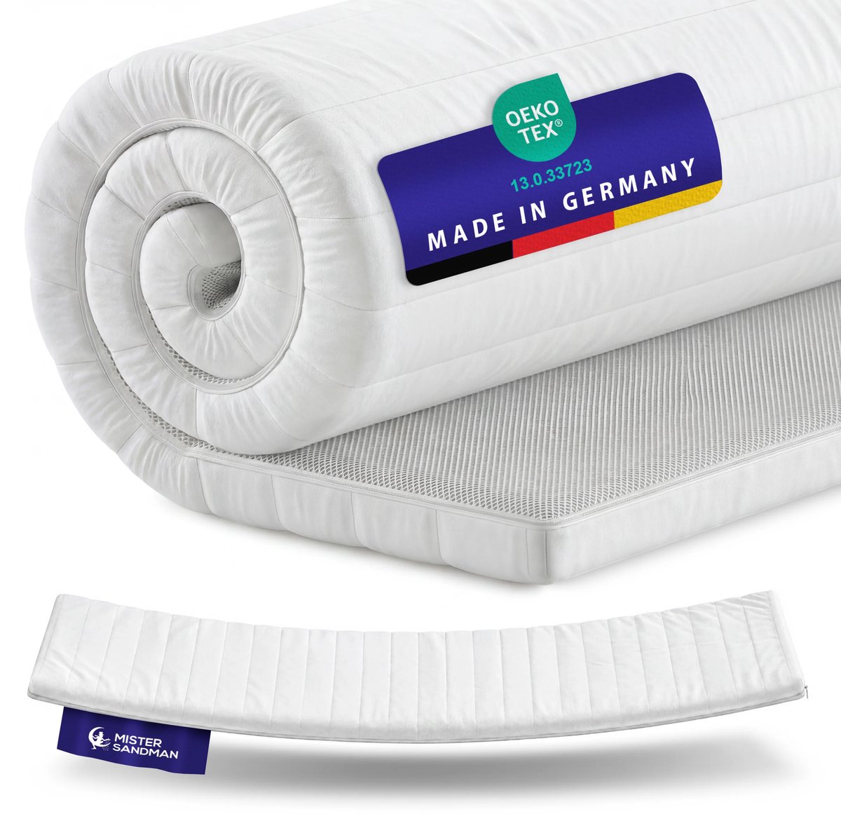 Topdekmatras 80x190 - koudschuim - premium tijk - matras topper - 5 cm hoog - Zacht