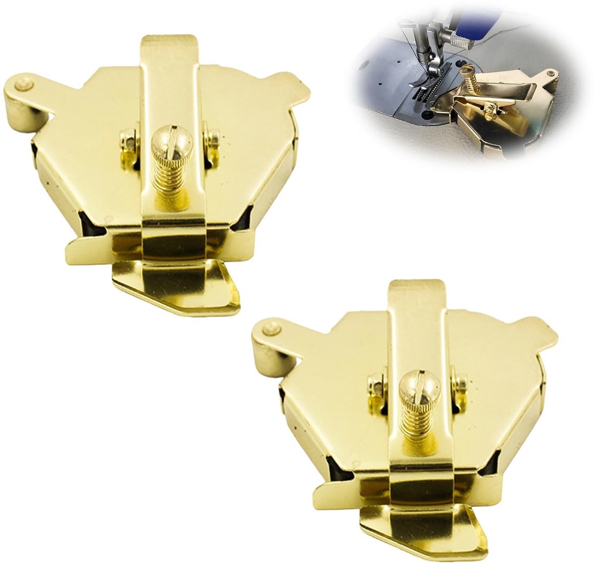 Dailygoods- Naadgeleiding - Magnetische Onderkant - Multifunctioneel Bevestigingsgereedschap - Geschikt voor Naaimachines - Dikte-instelschroef - Verbeterd Ontwerp - Naaimachineaccessoires
