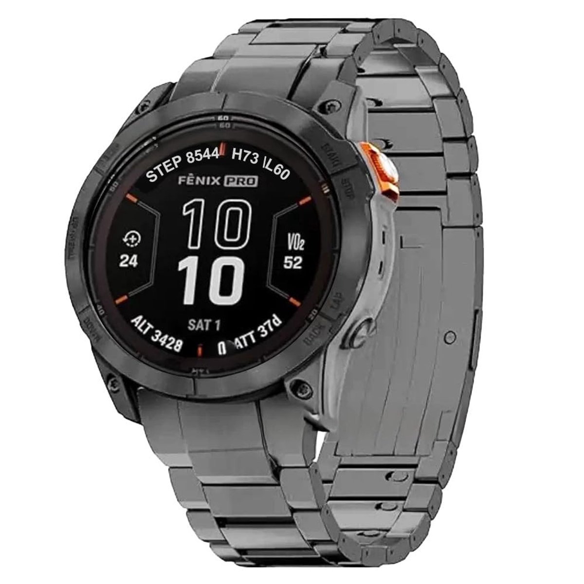 Dailygoods- Horlogeband Titanium 26mm - Horlogeband 22mm - Horlogeband voor Tactix 8 - Horlogeband voor Fenix 8 - Horlogeband voor Garmin/Samsung - Verstelbaar zonder gereedschap - Horlogearmband