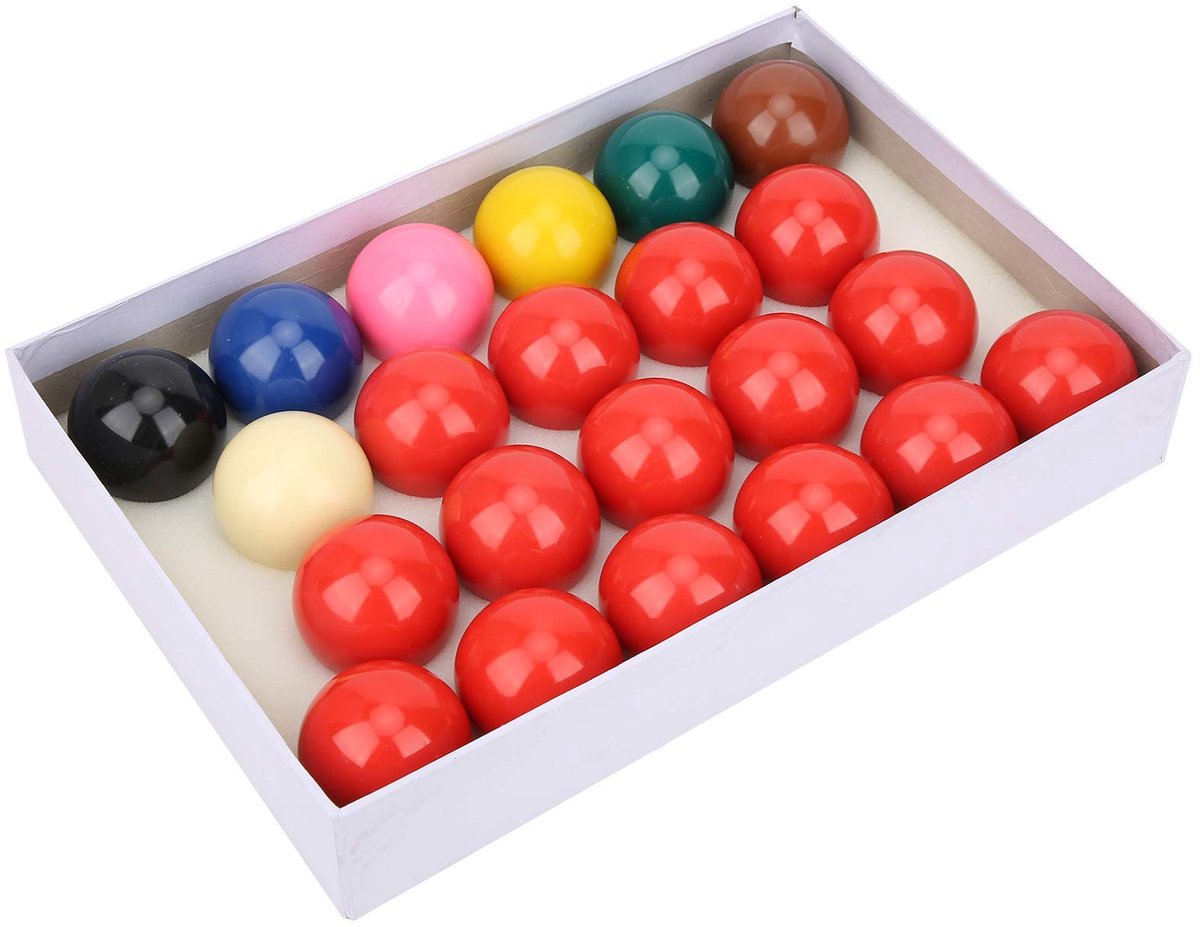 Dailygoods- Biljartballen 22 stuks - 52,5 mm - Kunsthars - Glanzend oppervlak - Stabiele rollen - Verbeterde speelnauwkeurigheid - Snookerballen