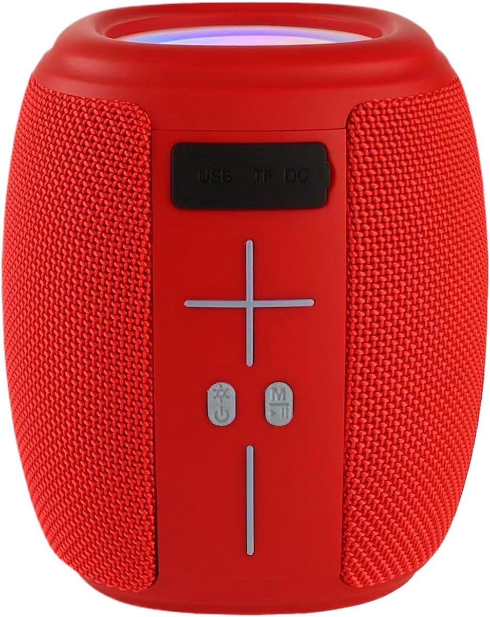 Draagbare Speaker - Outdoor Geluid - Groepsentertainment - Water- en Stofdicht - 11.4x11.4x13.1cm - Rood