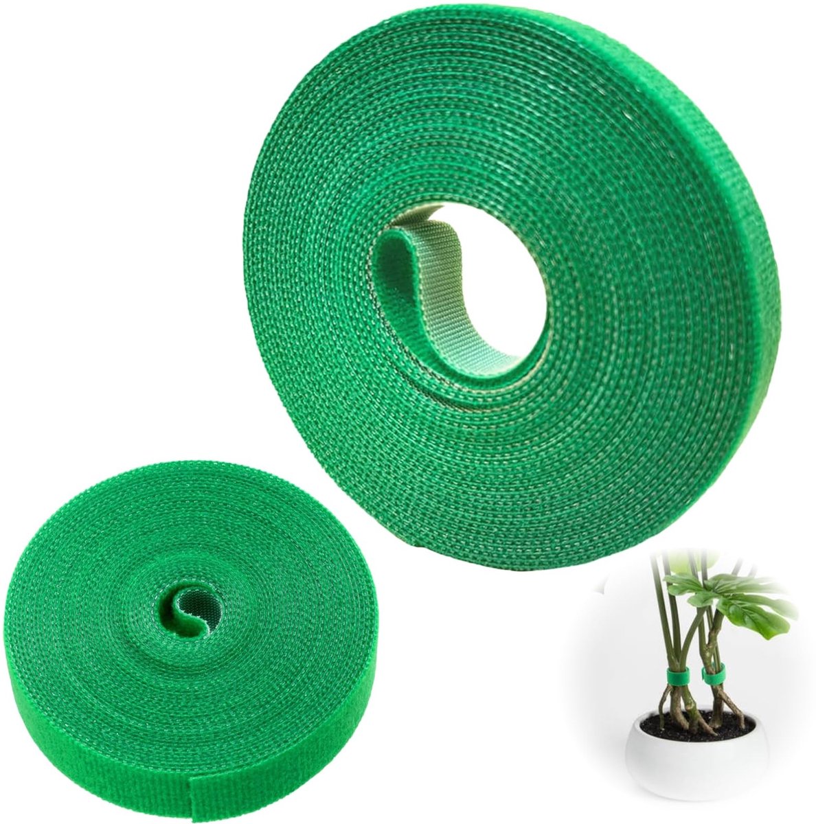 Dailygoods- Plantenbinder 10 m - Plantenband 12 mm - Plantensteun - Klimhulp voor klimplanten - Zelfklevend - Multifunctioneel