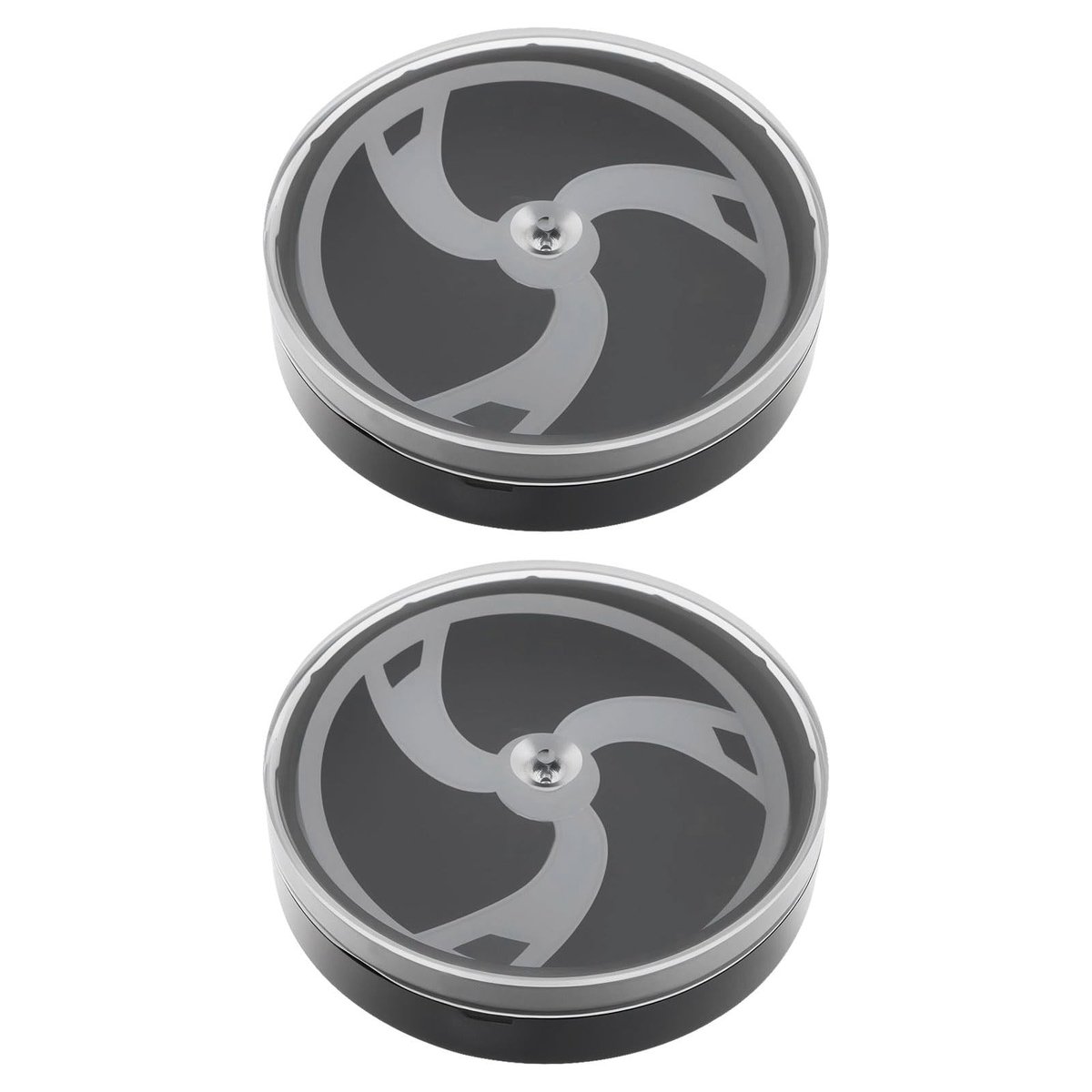 Dailygoods- Horloge Case 2 Stuks - Ronde Opbergdoos - Kunststof - Geschikt voor Wijzerplaten - Afmetingen 51,27 x 45 x 12,16 mm - Zwart