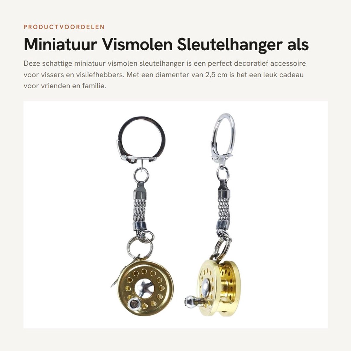 Dailygoods - Miniatuur Vismolen Sleutelhanger als Decoratief Accessoire
