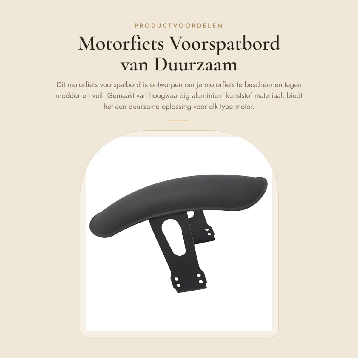 Dailygoods- Voorspatbord Duurzaam - Spatbord Motorfiets - Mud Guard - Geschikt voor GN125 - Hoogwaardig Materiaal - 6 Maanden Garantie