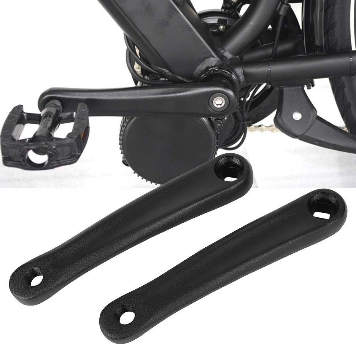 Dailygoods- Crankset 180mm Hoogwaardige Materialen - Duurzaam - Lichtgewicht - Fietskrukas - Krukarm - Geschikt voor BMX en Elektrische Fietsen - Krukarmen