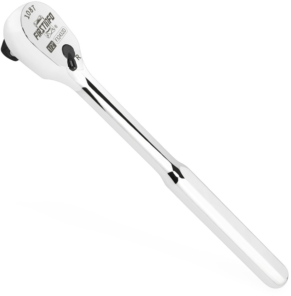 Dailygoods- Ratel 1/2" Aandrijving - 108-tand Verzegeld Hoofd - Corrosiebestendig Cr-V Staal - Laag Profiel - Compact Ontwerp - Omkeerbare Kop - Sleutelratel