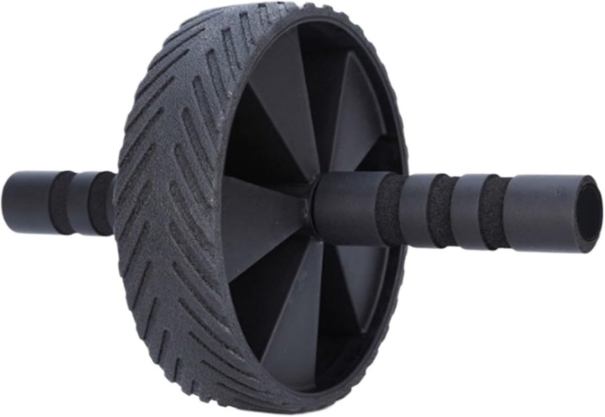 Buikroller Trainingsapparaat - Ab Roller Wiel - Buikspieroefeningen Thuis - Verbeterde Balans Stabiliteit - 560 gram - Zwart