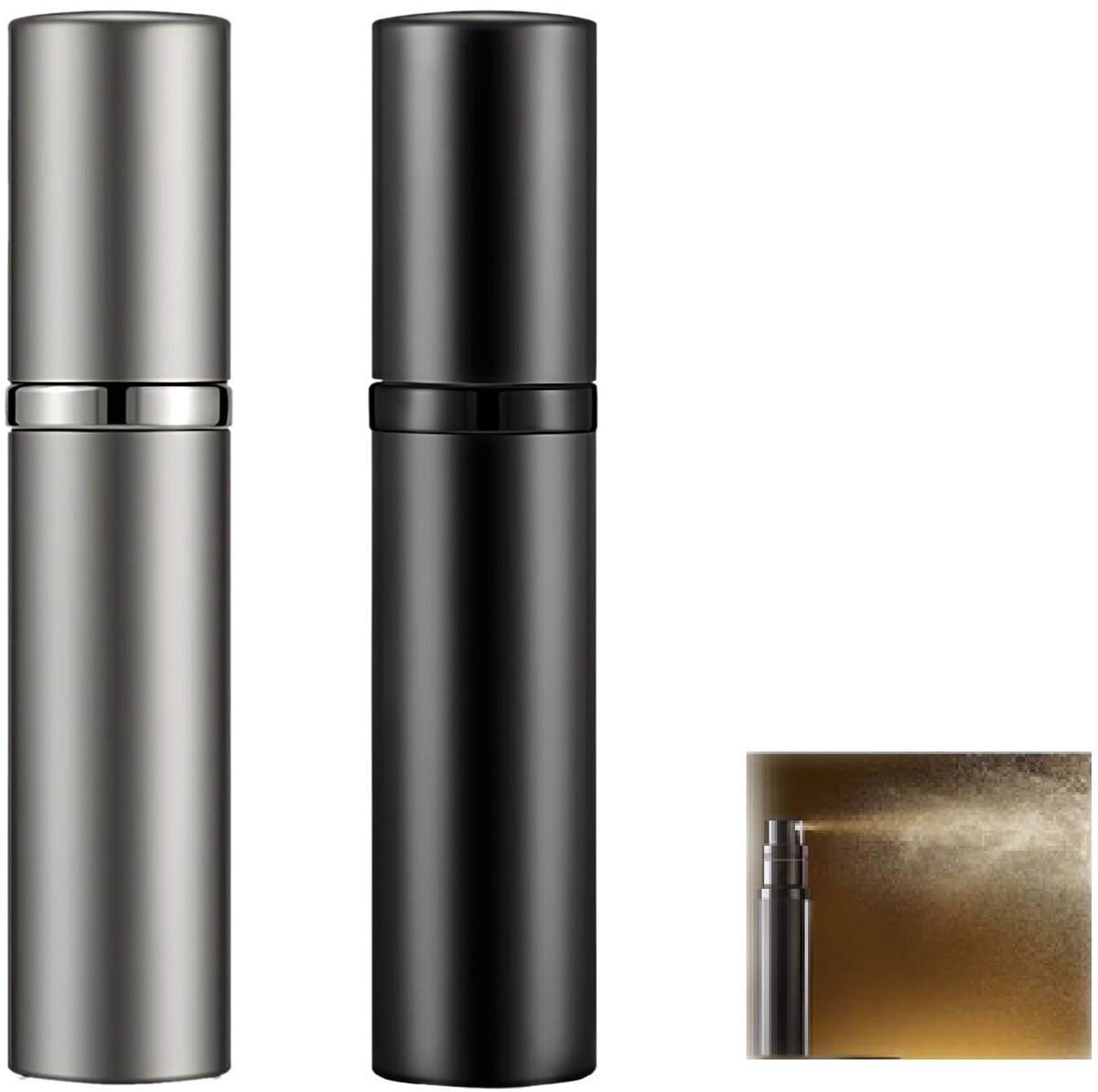 Dailygoods- Parfumverstuiver navulbaar 5 ml - Leeg parfumflesje - Mini spuitfles - Draagbare parfumcontainer - Aluminium/glas - Schokbestendig - Parfumfles