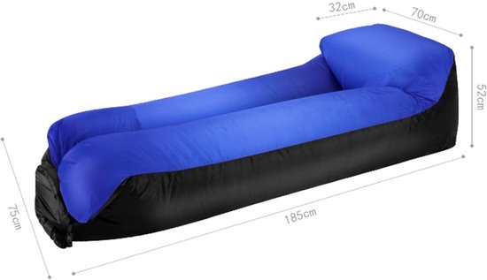 Dailygoods- Opblaasbare Sofa Lichtgewicht - Draagbare Camping Sofa - 190x70x50 cm - Antislip - Geschikt voor Strand/ zwembad - 210D Oxford-doek - Luchtbank van Dailygoods — afbeelding 5