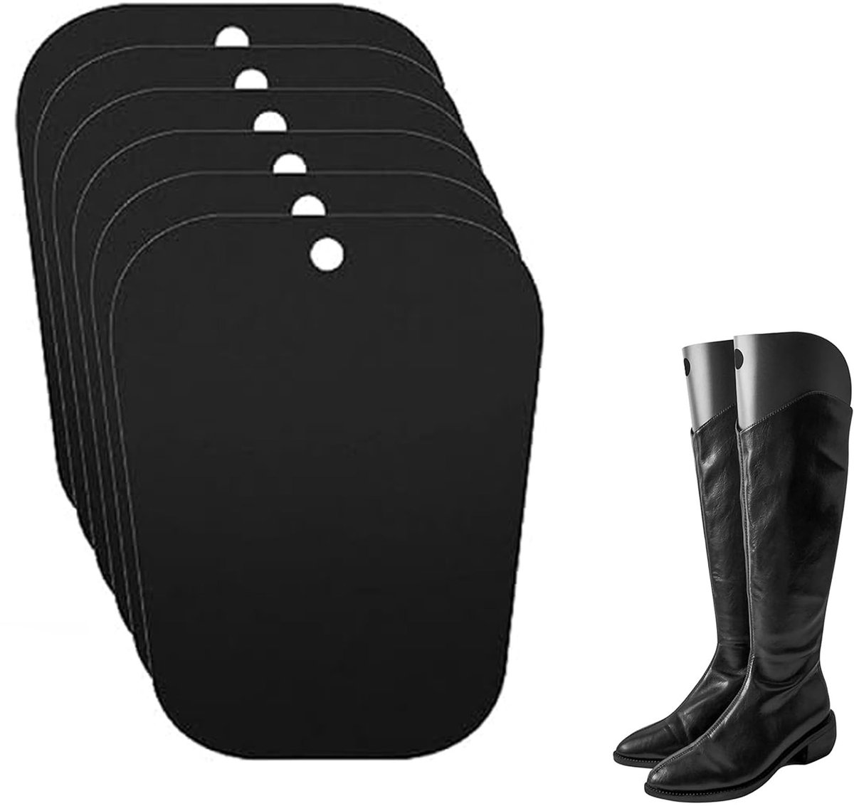 Dailygoods- Laarzensteunen 6 Stuks - Hoogte Laarzen - Antislip - Ventilatie - PP Kunststof - Voorkomt Vouwen en Kreuken - Laarzenhouder