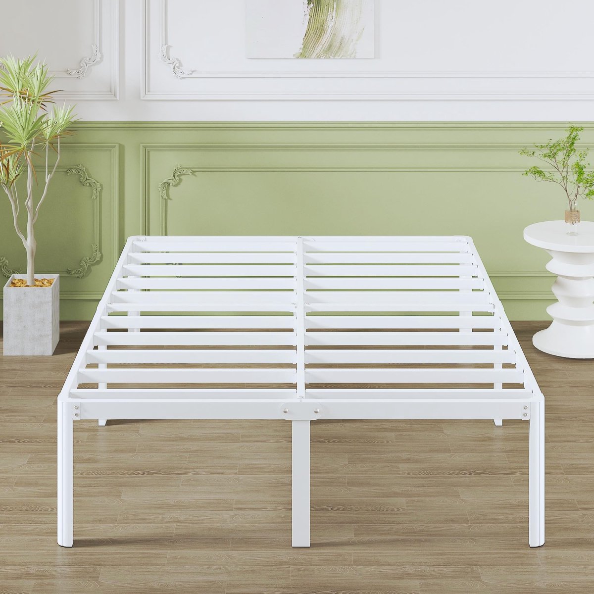 Bedframe 180x200cm - Metaal met ronde hoeken - Hoogte 46cm - Ruimte voor opslag - ShopVlot