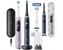 Oral-B iO Series 9 Duo - Sonische Tandenborstel - 7 poetsmodi - Kleurendisplay & app - Druksensor - reisetui
