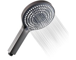 Dailygoods - OFFO Douchekop, Handdouche, met 6 Massagestanden, Waterbesparende Douchekop, Handdouche, Groot Formaat (Φ130mm), Goudkleur