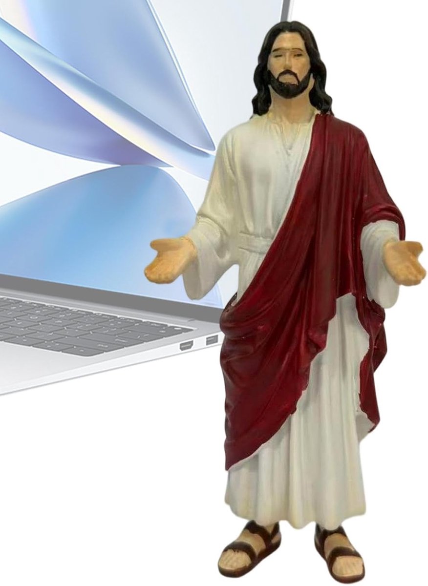 Religieuze Jesus Sculptuur - Christelijke Statue - Spirituele Decoratie - Open Armen - 17 cm Hoog - Niet gespecificeerd