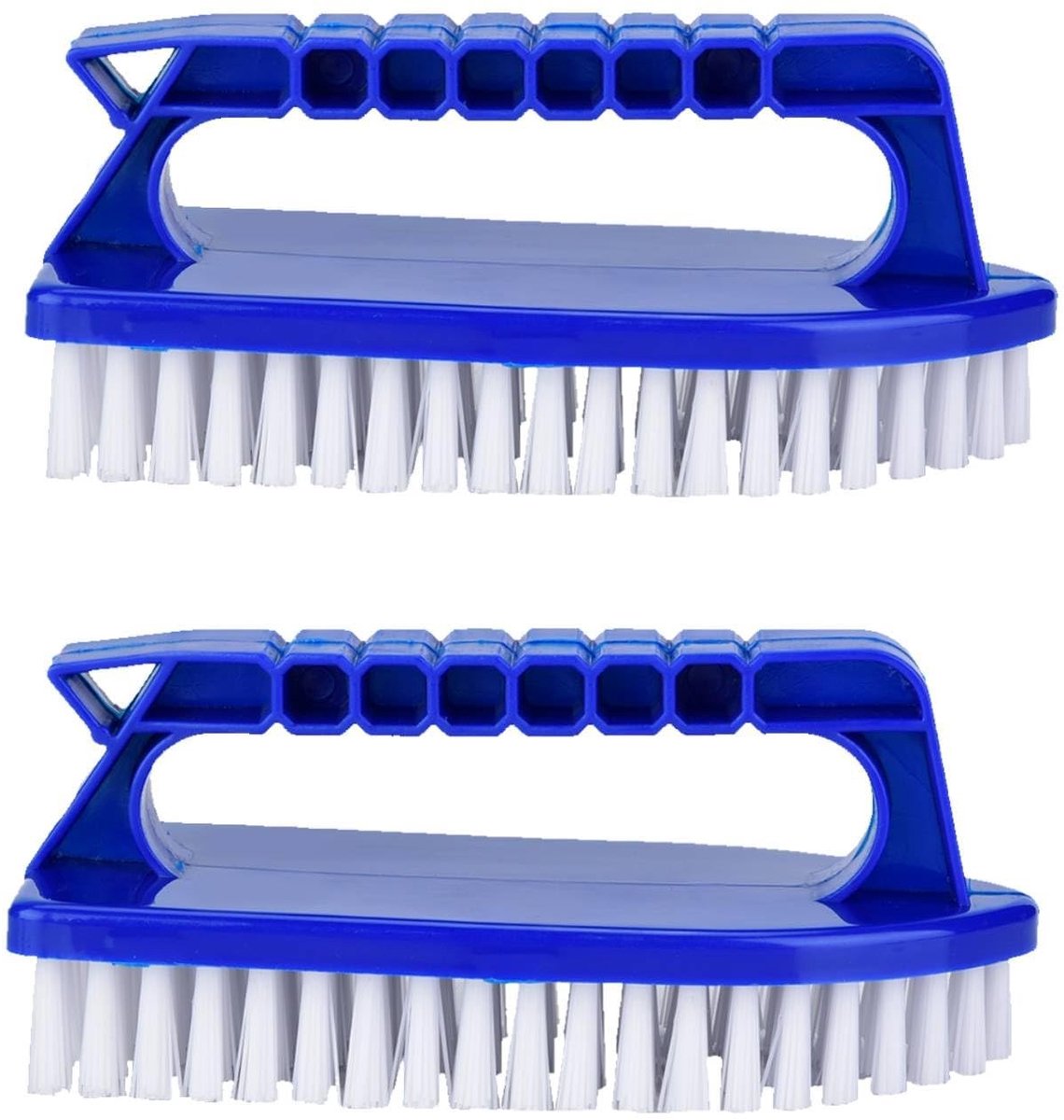 Dailygoods- Zwembadborstel Handheld - Antislip Handvat - Set van 2 - Voor Binnen- en Buitenbaden - Reinigingsborstel - Klein Formaat