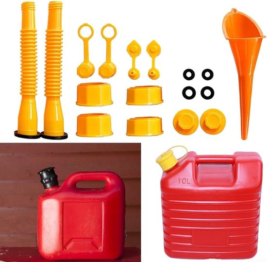 Vervangingspijp voor Gasblikken - Mondstuk Set - Brandstof Overbrengen - Morspreventie Ontwerp - 1 tot 10 Gallon - Geel — afbeelding 4