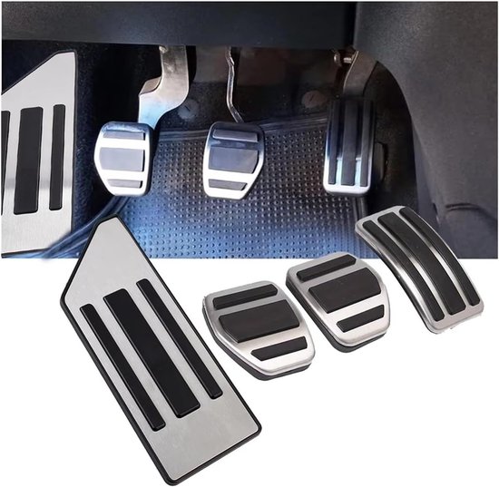 Pedaalhoezen Auto - Pedaal Covers - Rijervaring Verbeteren - Duurzaam Rubber - Set van 3 - Zwart — afbeelding 2