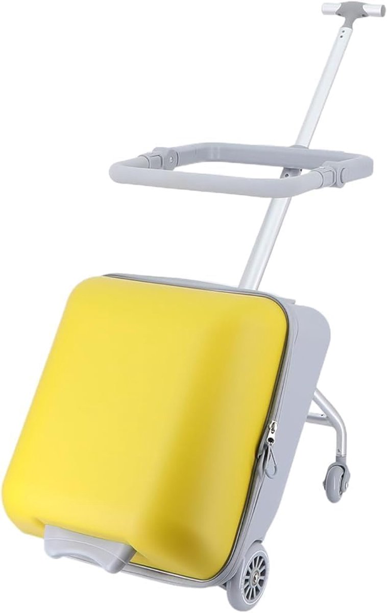 Kinderkoffer met stoel - Reiskoffer wieltjes - Comfortabel reizen - Kind kan meerijden - 508 cm - Blauw