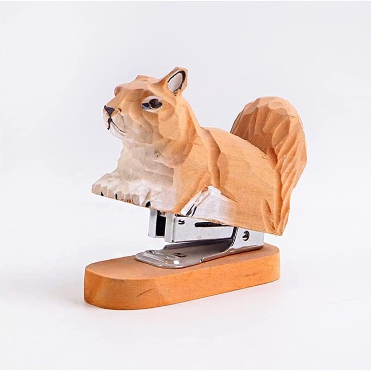 Houten Nietmachine - Bureau Decoratie - Papier Binden - Handgesneden Decoratief - 25 Vel - Houtkleur