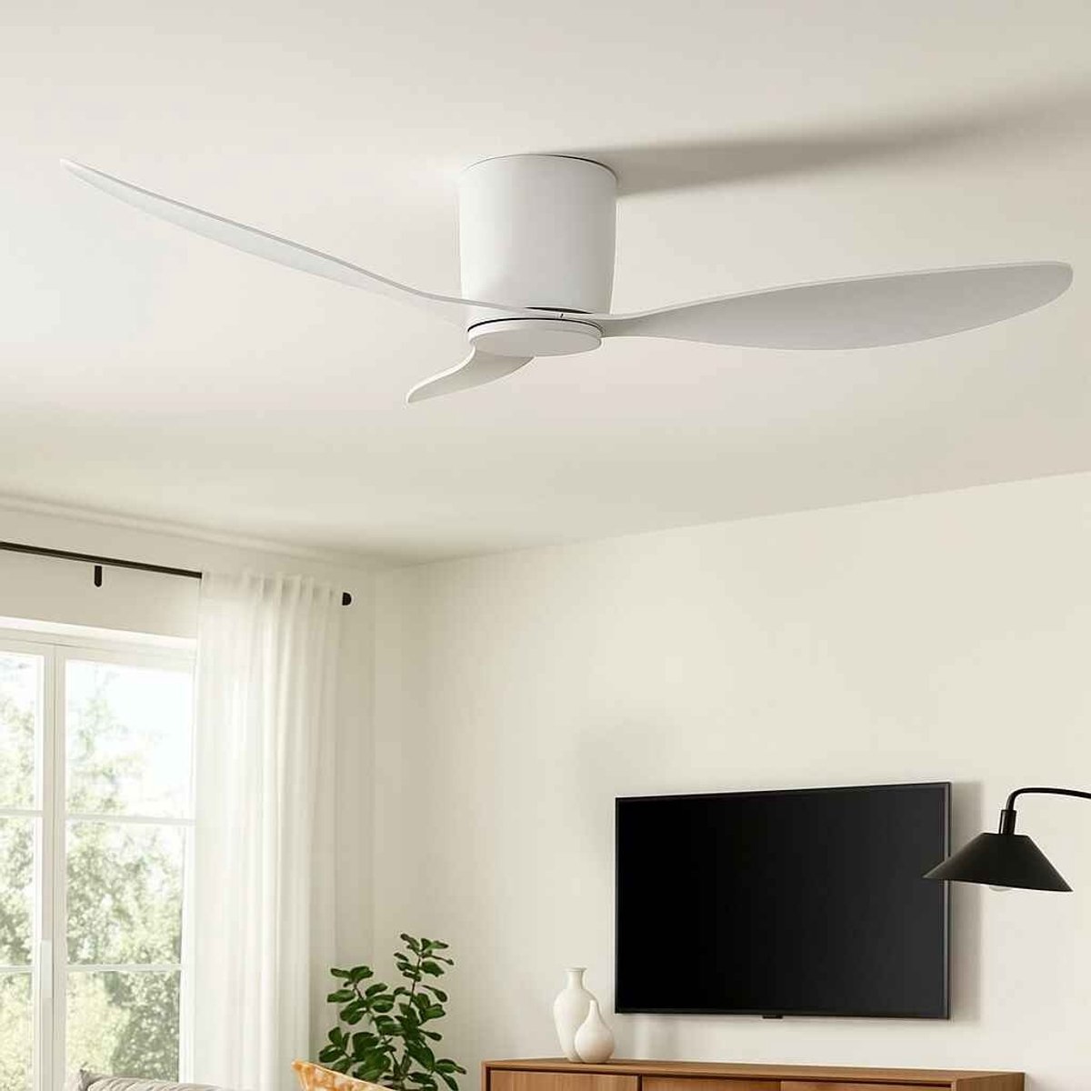 Plafondventilator Brezza 3 blad 132 cm wit thumbnail 3