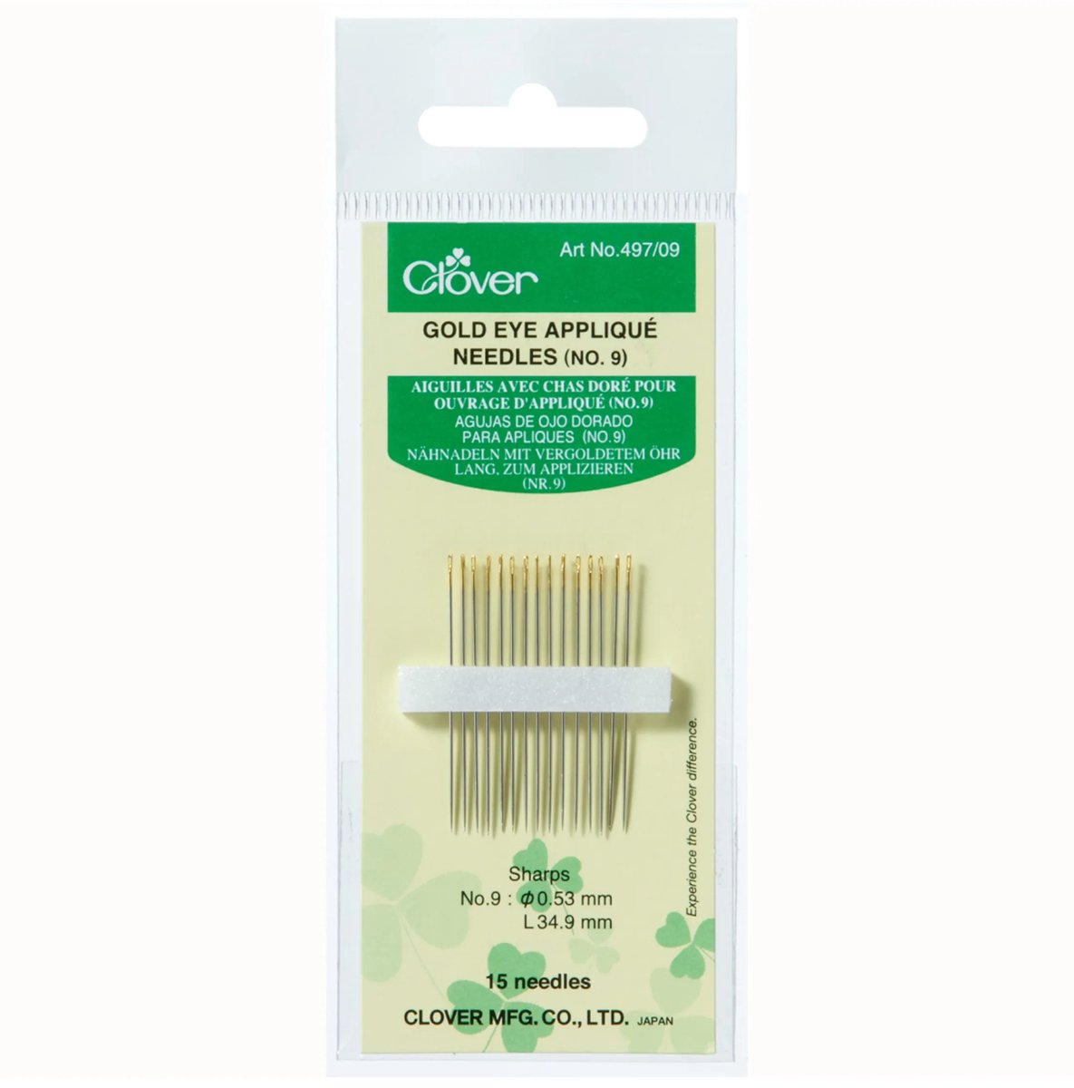 Gold Eye Applique Needles No 9