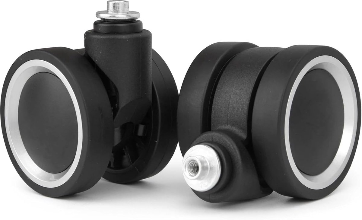 2 Stuks Universele Kofferwielen Vervangend Set - 55mm Stuurwielen voor Reparatie Bagage