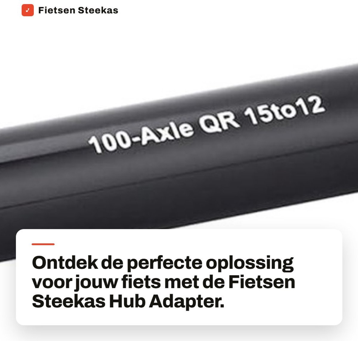Dailygoods - Fietsen Steekas Hub Adapter - 15mm tot 12mm - Ultralicht en Duurzaam - Zwart - Voor Mountainbikes en Racefietsen - Hoogwaardige Aluminium...