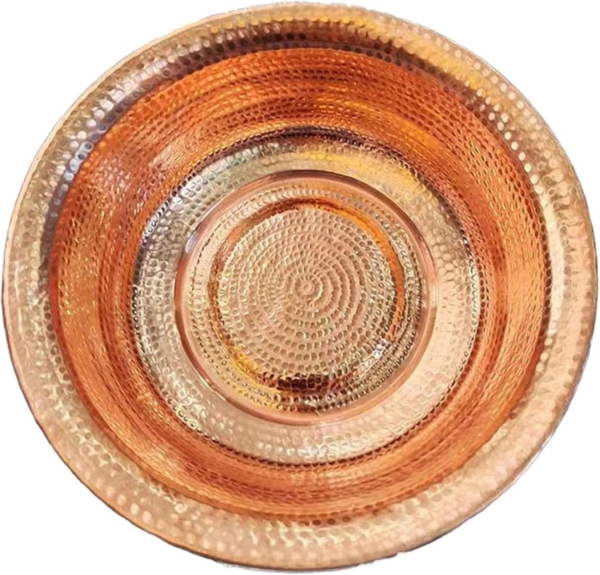 Voetenbad Kom - Pedicure Kom - Ontspanning Thuis - Handgesmeed Koper - 38 cm Diameter - Koper