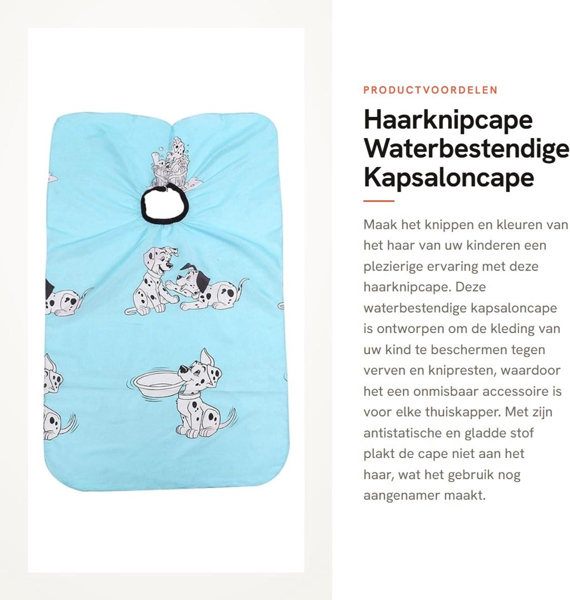 Dailygoods- Kapperscape Waterdicht - Kappersmantel Kinderen - Antistatische Stof - Hangende Gesp - Schattig Patroon - Bescherming Tegen Verven - Haarcape