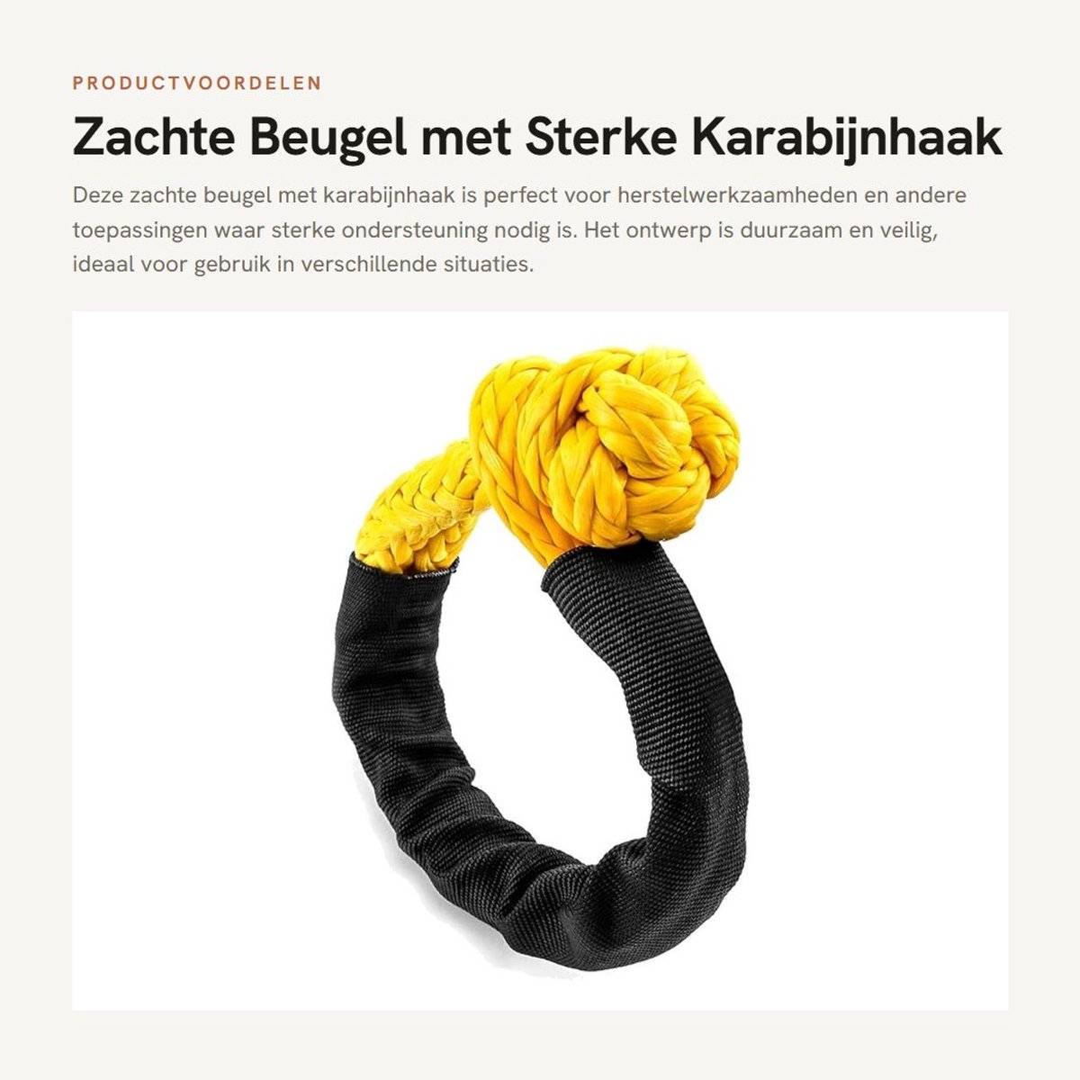 Dailygoods- Hersteltouw 12 mm - 50 cm - 14T Breuksterkte - Kunstvezel - Duurzaam - UV-bestendig - Veilig en bijtend - Sleepkabel