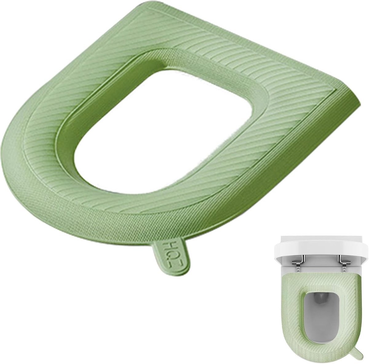 Toiletkussen - Toiletbrilhoes - Hygiënisch Zitten - Waterdicht EVA Materiaal - 43 x 39 cm - Avocado Groen