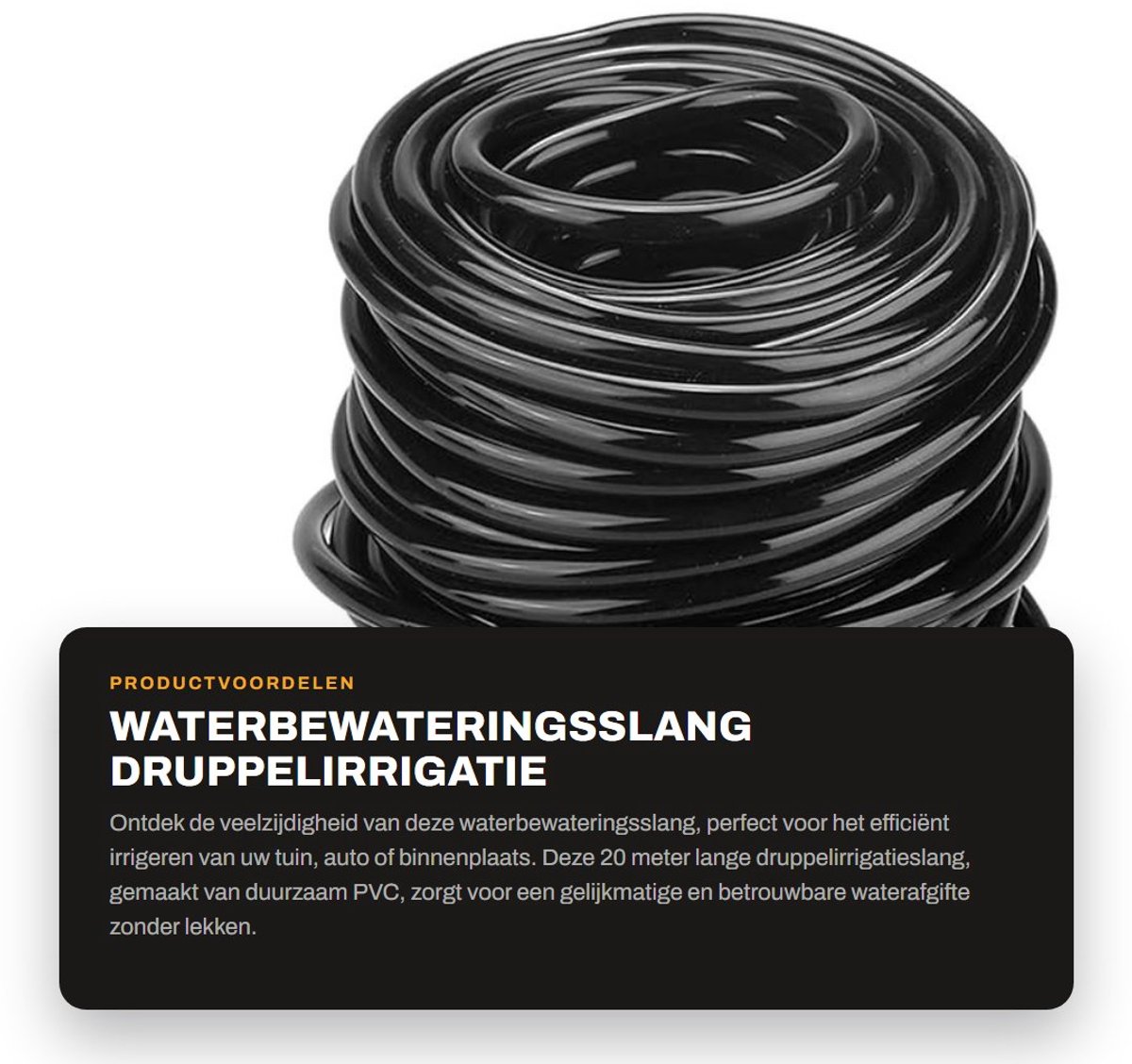 Dailygoods- Drip Irrigation Hose 20m - Tuinslang - Pvc Kunststof - 4